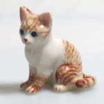 Buy Hand Painted Miniature Collectible Ceramic Porcelain Siamese Tiger Cat FIGURINE