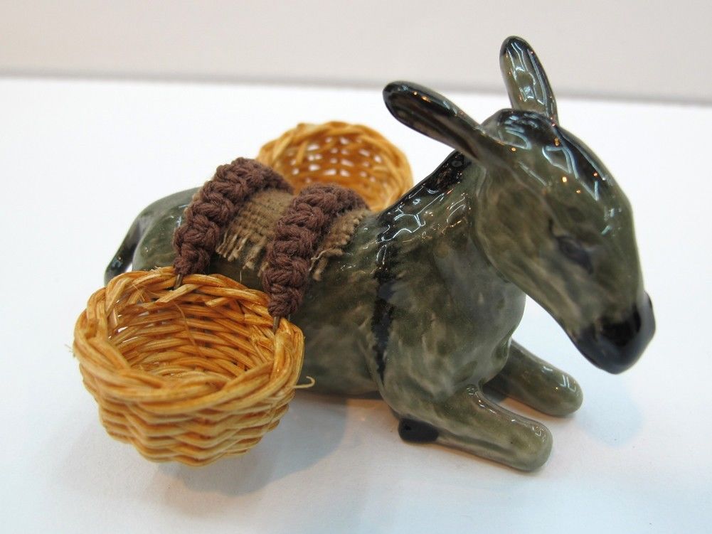 s-l1600_7c45f0b5-2bff-40c6-8a5f-cc3208545b9a.jpg Buy Craft Miniature Collectible Porcelain Ceramic Donkey Mules Figurine Animal - Image 1