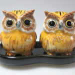 Buy Craft Miniature Collectible Porcelain Fat Yellow Owl Salt and Pepper
