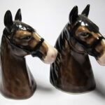 Buy Craft Miniature Collectible Porcelain Blown Head Horse Salt and Pepper