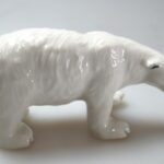 Buy Hand Painted Miniature Collectible Ceramic Polar Bear Figurine Sculpture Zoo