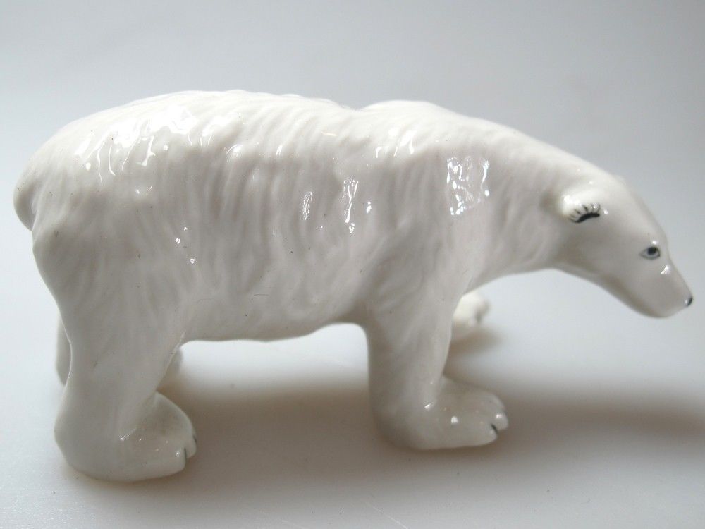 s-l1600_8a6ddba7-402c-41b5-8177-9390dfa058fb.jpg Buy Hand Painted Miniature Collectible Ceramic Polar Bear Figurine Sculpture Zoo - Image 1