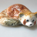 Buy Craft Miniature Collectible Porcelain Ceramic Sleep Red PANDA Figurine Animal