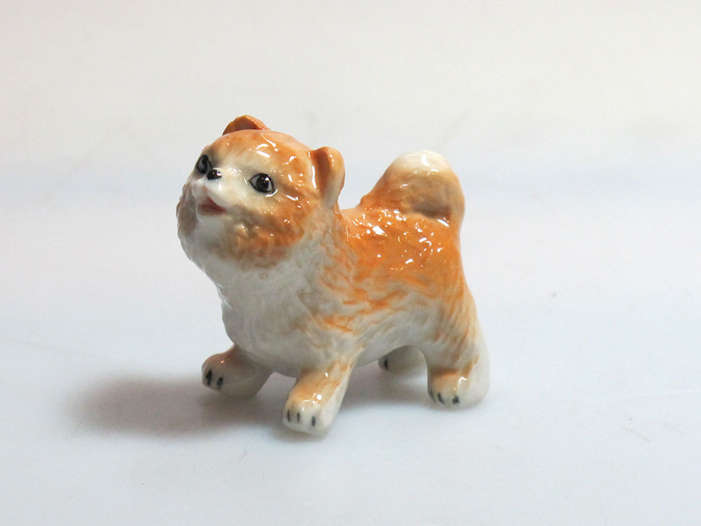 s-l1600_94c02166-f13a-4b18-80c3-790635094a54.jpg Buy Dollhouse Miniatures Collectible Ceramic Pom pom Dog FIGURINE Animals - Image 1