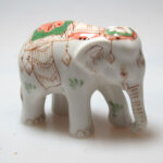 Buy Doll house Miniature Collectible Ceramic Siam ELEPHANT Figurine Wild Animal No 2