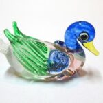 Buy Collectible MINIATURE HAND BLOWN Art GLASS Duck FIGURINE Collection Ornament