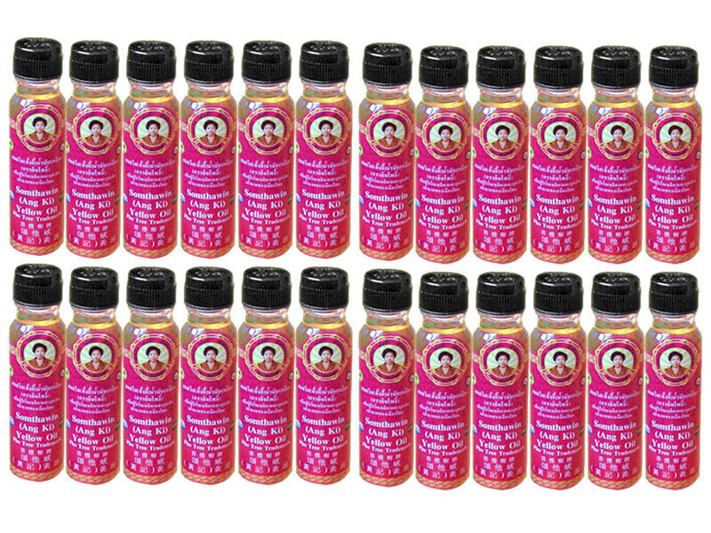 s-l1600_be9419b7-8588-466e-9870-e2cf05ba4926.jpg 24 BOTTLES SOMTHAWIN YELLOW OIL THAI ANG NATURAL MASSAGE CHINESE THAILAND - Image 1