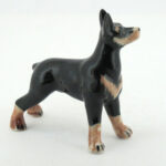 Buy Dollhouse Miniatures Collectible Ceramic Doberman Pinscher dog FIGURINE