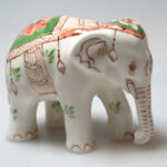 Buy Doll house Miniature Collectible Ceramic Siam ELEPHANT Figurine Wild Animal No 1