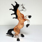 Buy Craft Collectible MINIATURE HAND BLOWN GLASS Brown Horse FIGURINE Animals