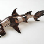 Buy Coastal Style MINIATURE HAND BLOWN GLASS Hammer Head Shark FIGURINE Sculpture