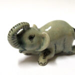 Buy Doll house Miniature Collectible Porcelain Ceramic Circus ELEPHANT Figurine