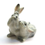 Buy Hand Painted Miniature Collectible  Stand Duo Rabbits Lover Figurine