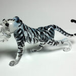 Buy Wildlife Collectible MINIATURE HAND BLOWN GLASS White Tiger FIGURINE