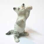 Buy Hand Painted Miniature Collectible Ceramic Porcelain Tiger Cat FIGURINE Animals