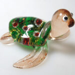Buy Aquarium MINIATURE HAND BLOWN Art GLASS Green Diamond Turtle FIGURINE Collection