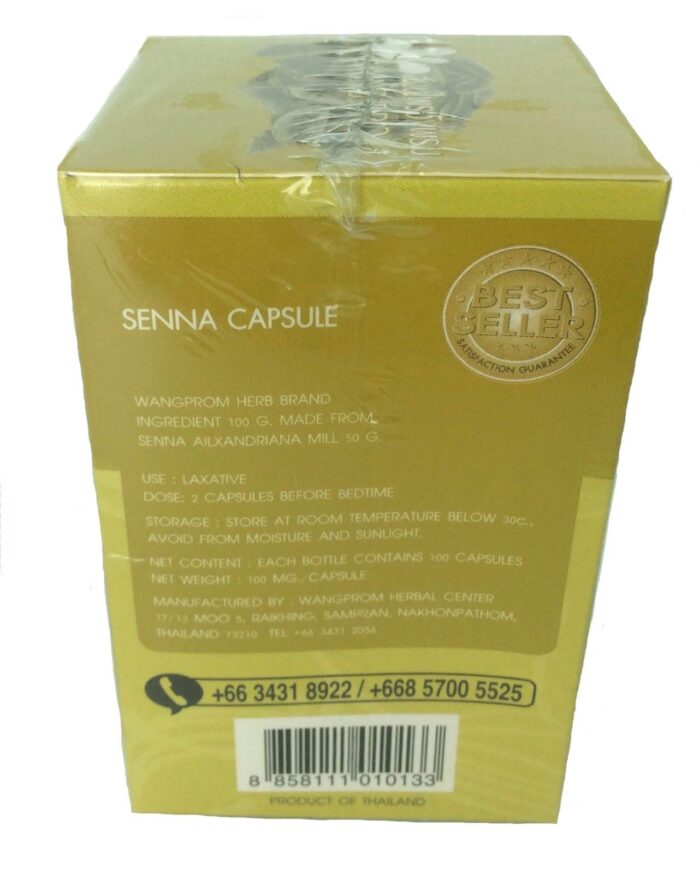 12PCS x WANG PROM Senna Slimming Laxative Diet Weight Loss Capsule Strong Formula 100 Capsules - Image 2