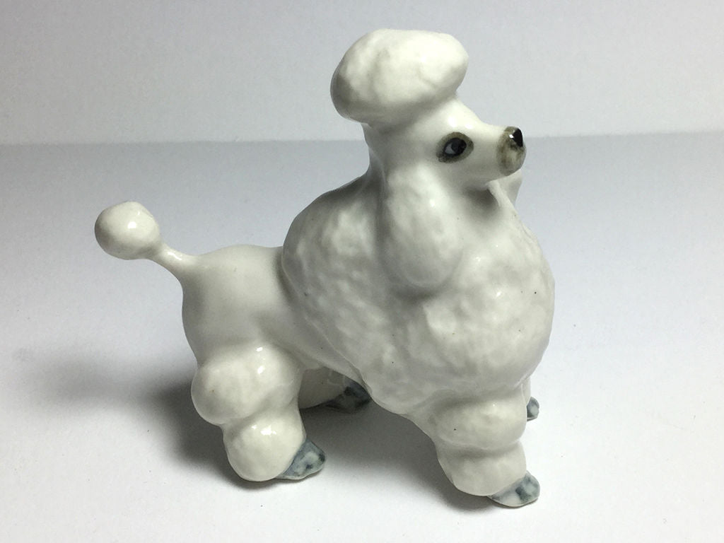 s-l1600_fb3ec3fc-8e6b-4fda-994a-83c19103a453.jpg Buy Dollhouse Miniatures Collectible Ceramic White Poodle Dog FIGURINE Animals - Image 1