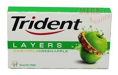 s-l400_8ff3c252-cb37-4fa0-8fd5-934c2a6fb582.jpg Buy Trident LAYERS SAGAR FREE GUM PINEAPPLE + GREEN APPLE Chewing Gum 26g (12 Bars) - Image 1
