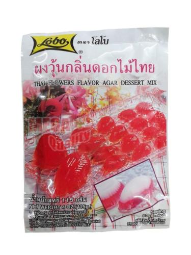 s-l500_0ad16024-d7ac-47dc-8008-fda1cc453a33.jpg Buy Lobo THAI FLOWERS FLAVOR AGAR DESSERT MIX Thai Fruits - Red - Sweet Agar 115g - Image 1