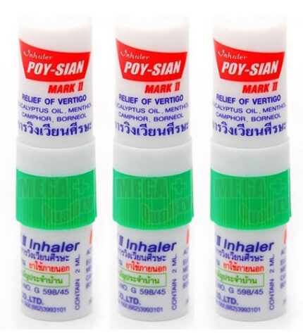 Buy 3 POY SIAN SMELLING MENTAL OIL NASAL MARK IIINHALER DIZZY CAMPHOR OIL EUCALYPTUS