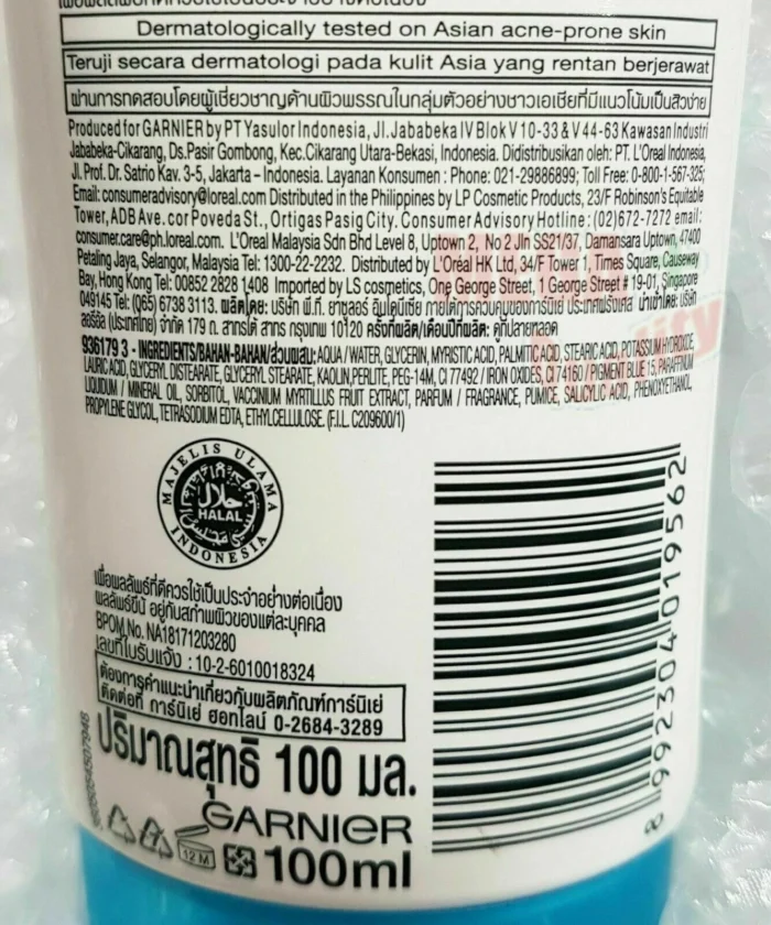 2 x Garnier Skin Naturals Pure Active ANTI-ACNE WHITE OIL CLEARING FOAM 100ml - Image 4