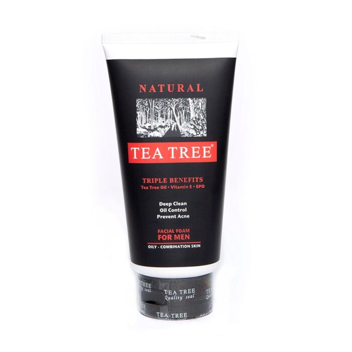 Tea Tree Sport Facial Foam Face Washing Deep Clean Oil Control For Men 140g. - Image 2